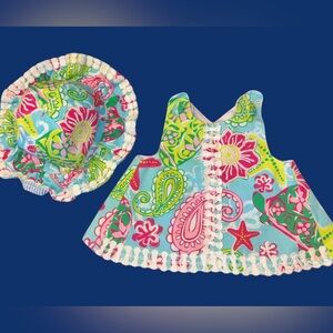 Mud Pie 2 Piece Vibrant Turtle Beach Set 0-6